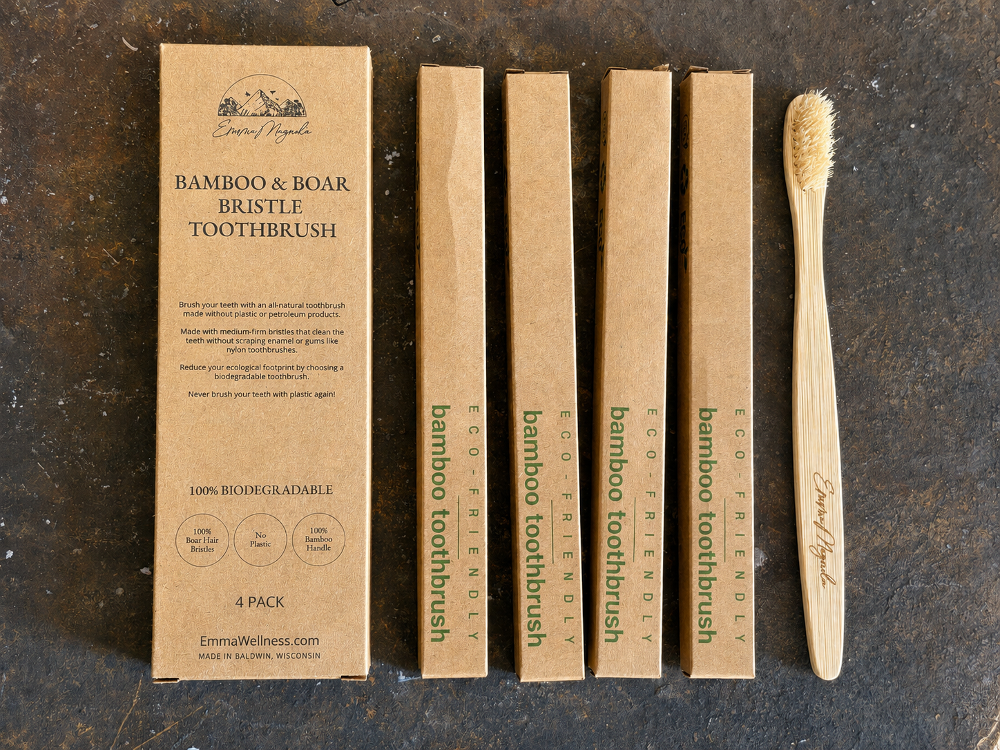 Bamboo & Boar Bristle Toothbrush