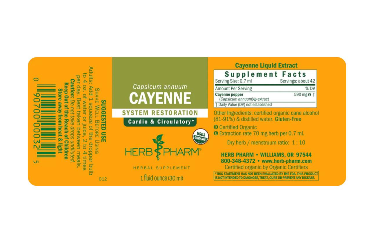 Organic Cayenne Liquid Extract 1oz